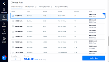 Create your instance in Vultr