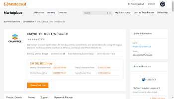 Choose the necessary ONLYOFFICE Alibaba Cloud Image