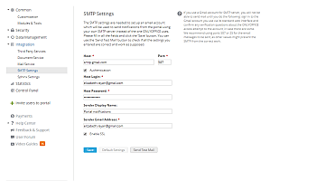 SMTP Settings
