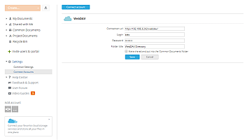 Connecting account