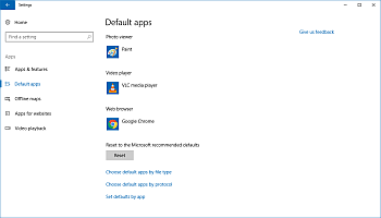 Default apps