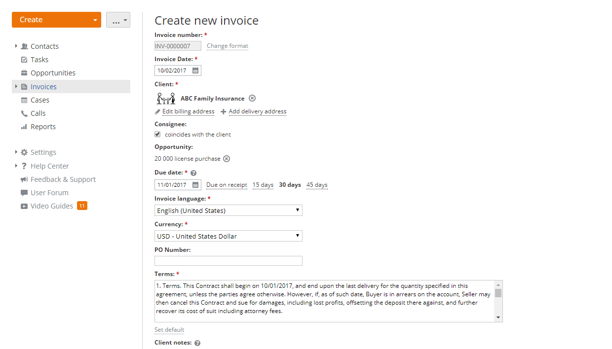 Make invoice