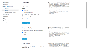 Creating Backup