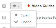Task status menu