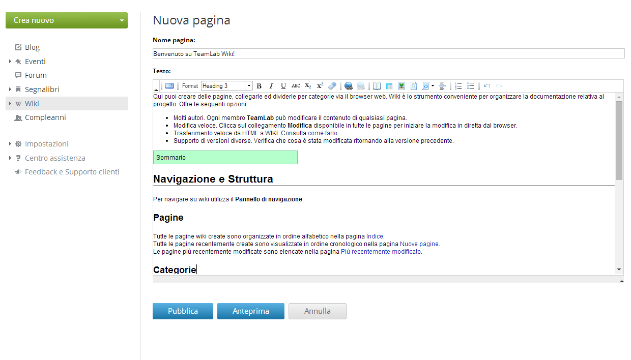Uso di Wiki