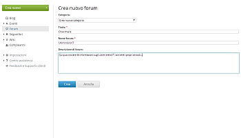 Conduzione di una discussione nel forum