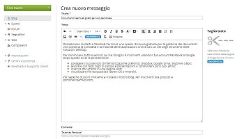 Creazione del blog