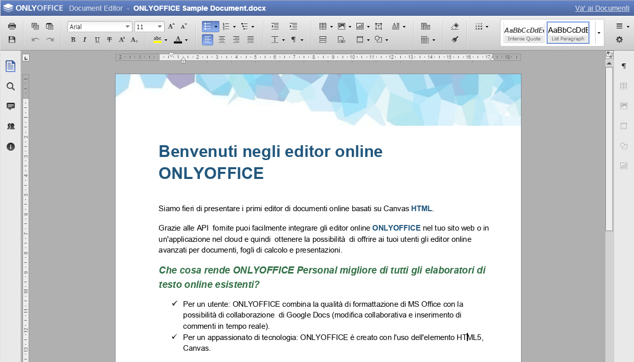 Modifica di un documento