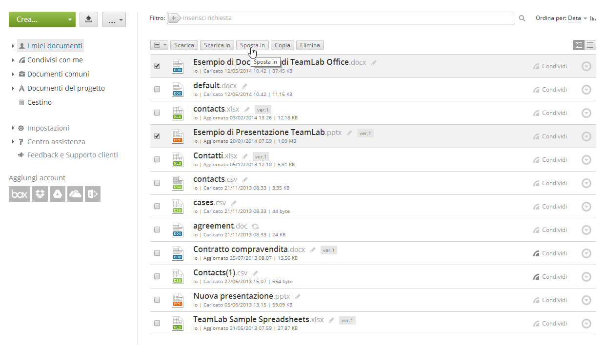 Gestione dei file