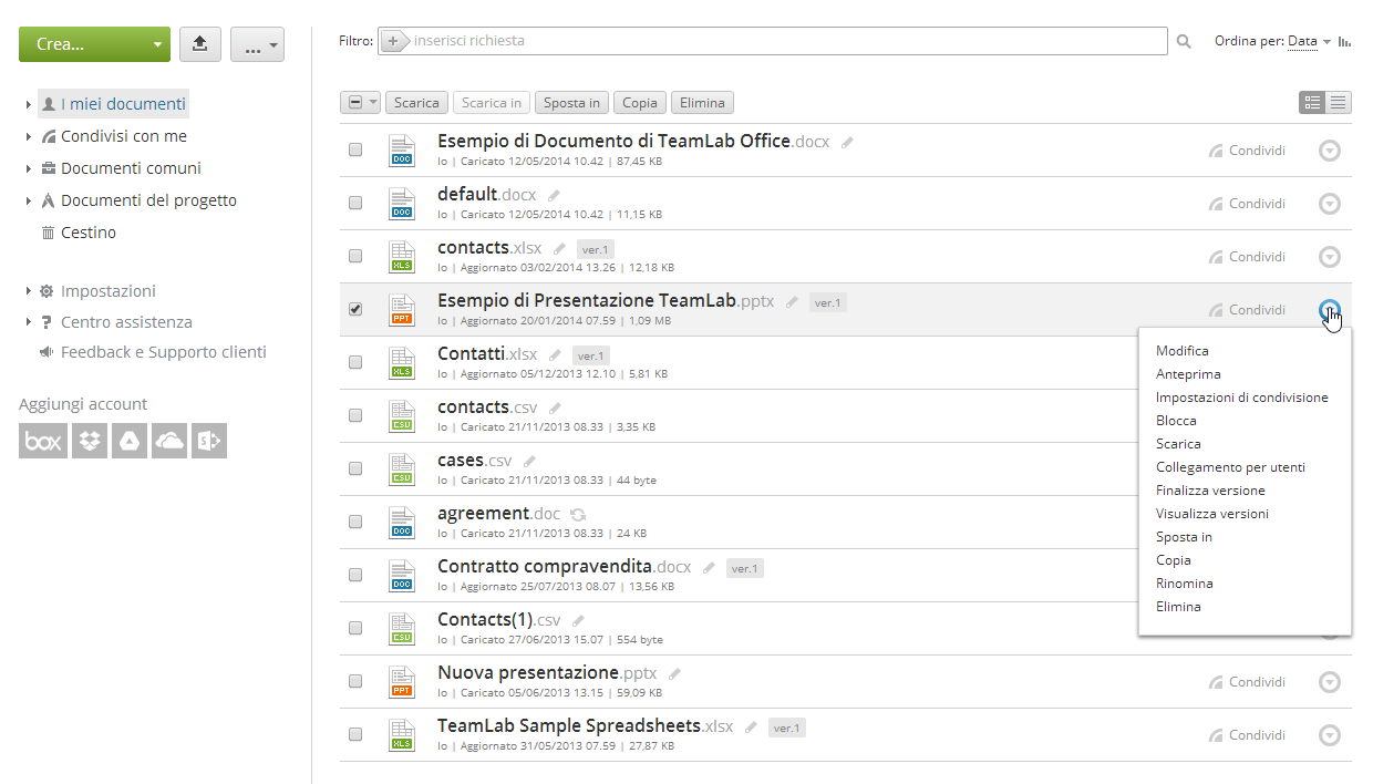 Gestione dei file