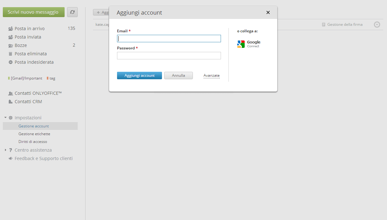Crea account