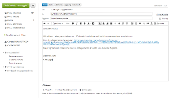 Crea messaggio