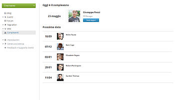 Tracking dei compleanni