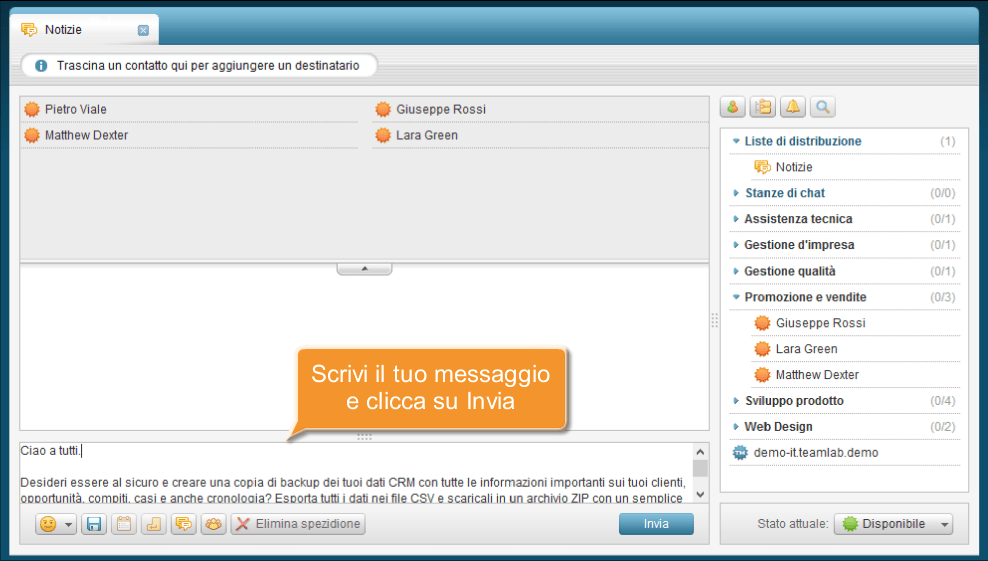 Come creare una lista di distribuzione? Passo 3