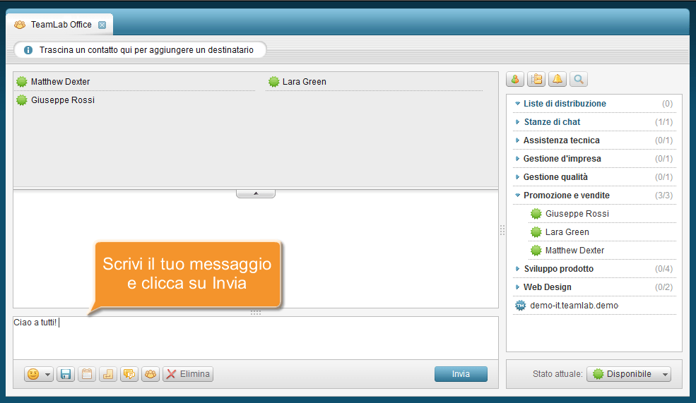 Come creare una stanza di chat? Passo 3