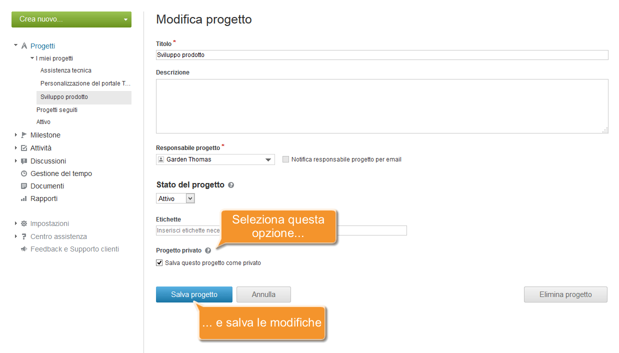 Come limitare l'accesso al tuo progetto? Passo 3