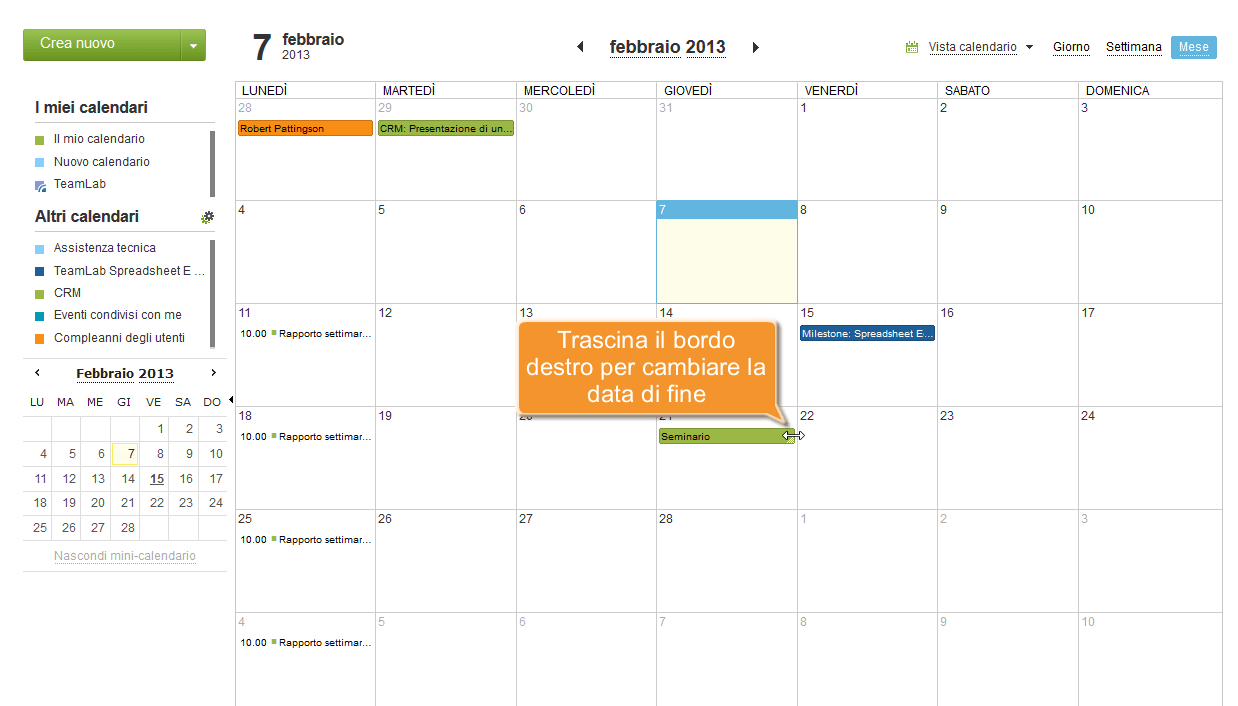 Come creare un evento di una giornata intera? Passo 4