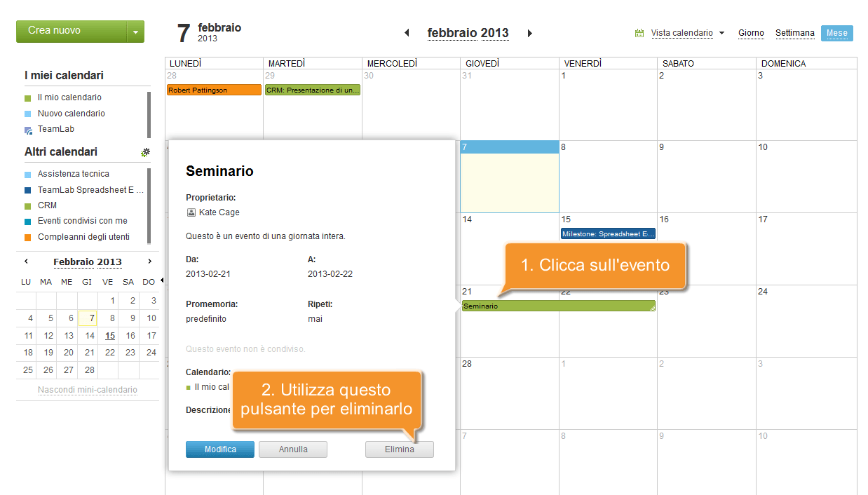 Come creare un evento di una giornata intera? Passo 5
