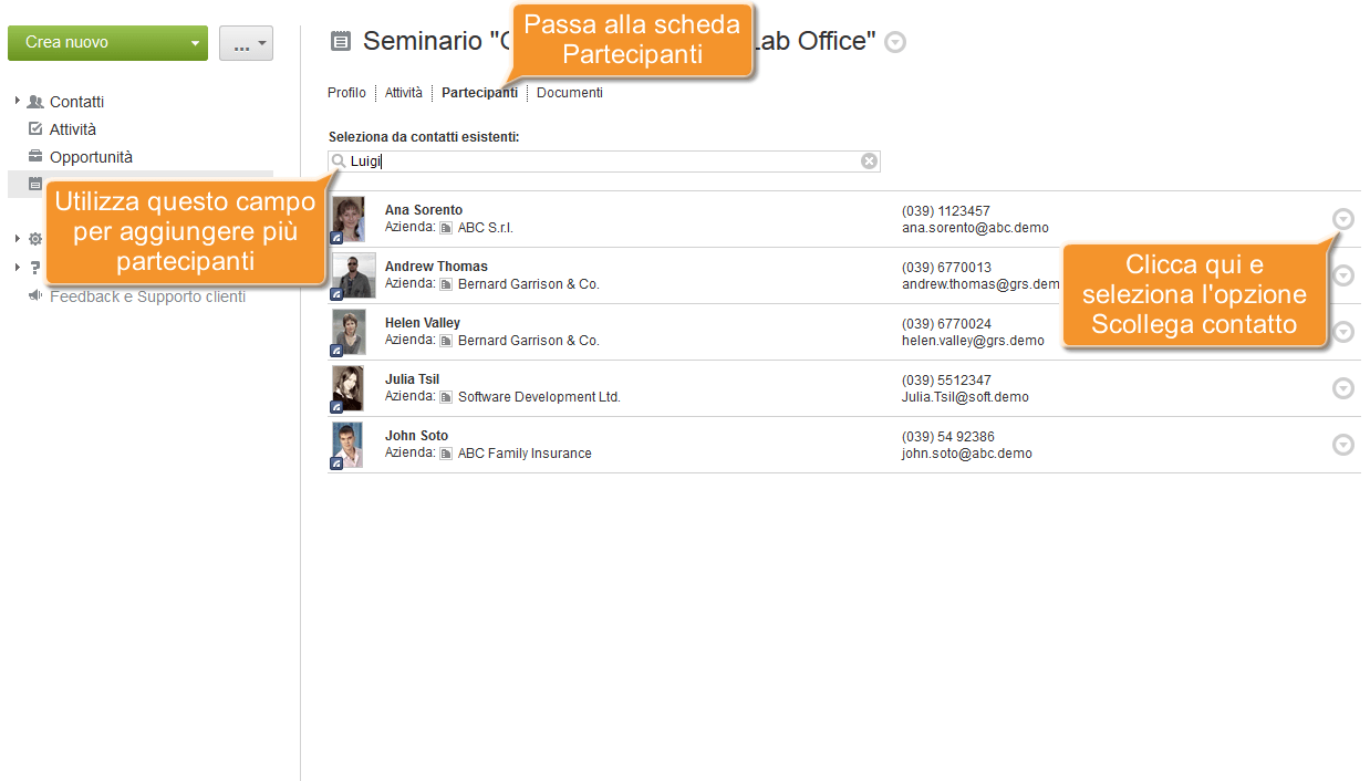 Come organizzare e tener traccia di un evento comune? Passo 4