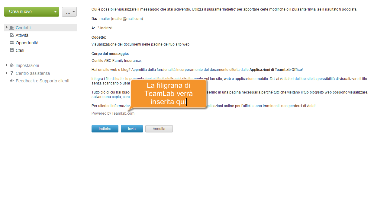Come inviare email massive? Passo 5
