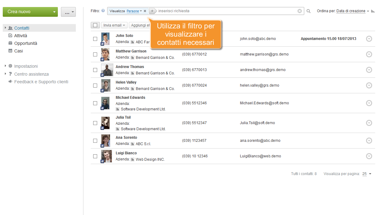 Come esportare la tua banca dati dei clienti da CRM e modificarla usando Spreadsheet Editor? Passo 2