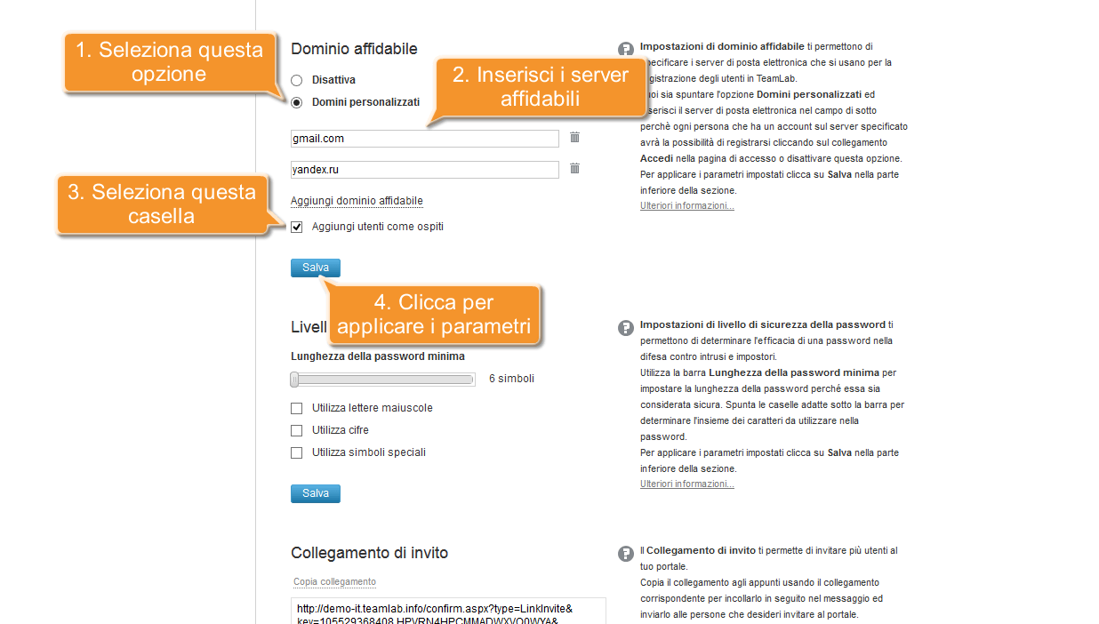 Come invitare gli ospiti al tuo ufficio online office? Autorizzare l'autoregistrazione degli ospiti