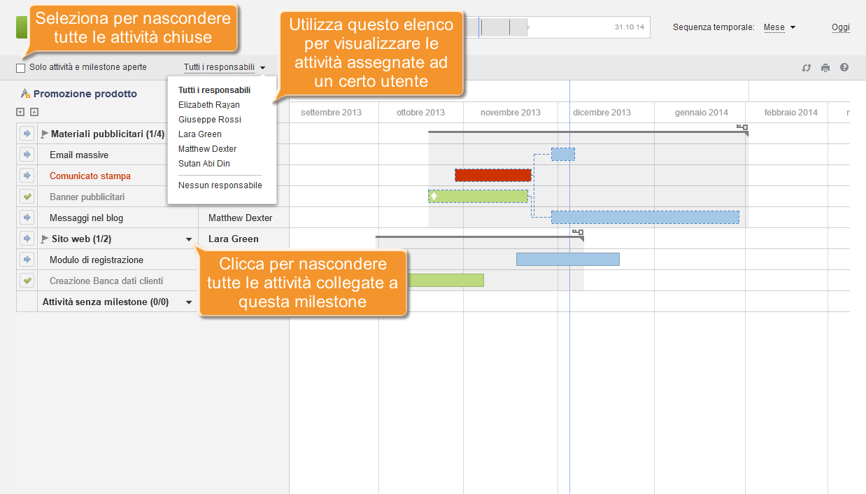 Come gestire il tuo progetto usando il diagramma di Gantt? Passo 3