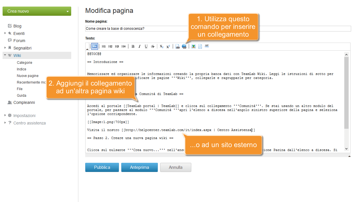 Come creare la base di conoscenza? Passo 6