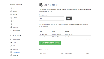 Tracking login history