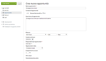 Aggiungi opportunità