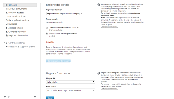 Modifica delle impostazioni generali