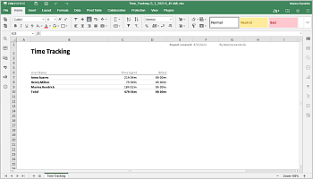 Report types Time Tracking