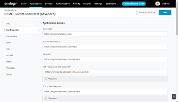 Настройка ONLYOFFICE SP и OneLogin IdP