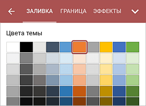 Параметры фигуры - Заливка