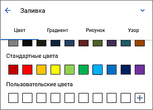 Параметры фигуры - Заливка