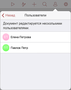 Панель Пользователи