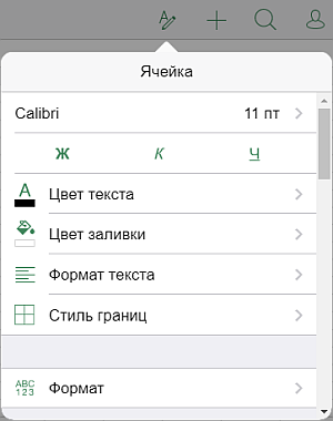 Настройки границ ячейки