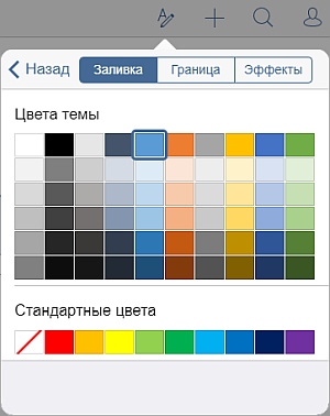 Параметры фигуры - Заливка